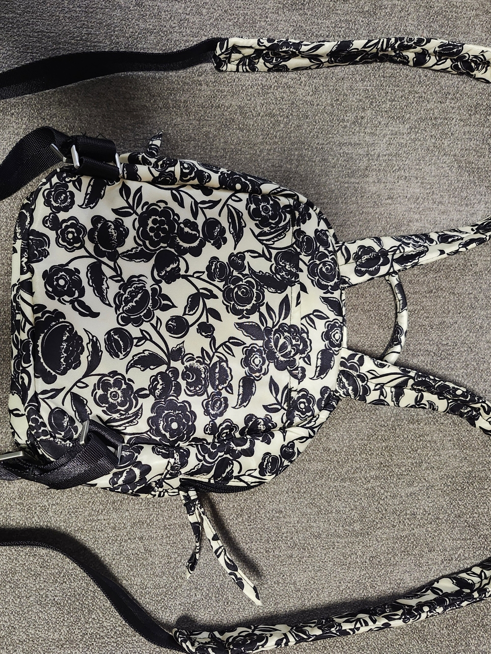 Vera Bradley Black & White Floral Mini Backpack - Picture 2 of 5